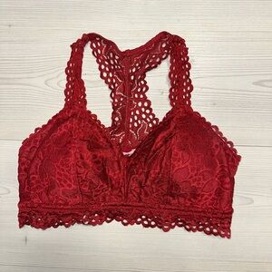 Lace Bralette in Red